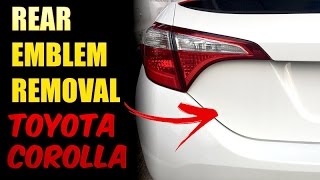 Rear Emblem Removal Toyota Corolla [upl. by Matias790]