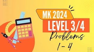 2024 Math Kangaroo Level 34 Problems 14 [upl. by Vitus]