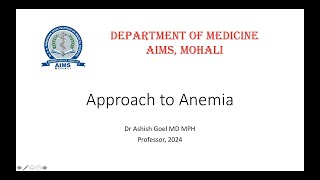 Approach to Anemia [upl. by Anirav744]