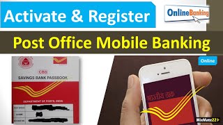 How to activate amp register Post office saving bank mobile banking  POSB Online Banking  India Post [upl. by Attebasile]