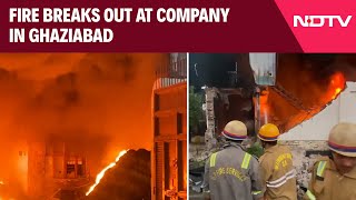 Ghaziabad Fire  Fire Breaks Out At Company In Ghaziabad Firefighters Fight The Flames [upl. by Mcnalley]