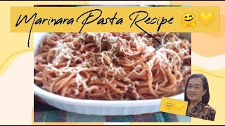 Marinara Pasta Recipe  Joycelene Saavedra  Vlog 5 [upl. by Noraed804]