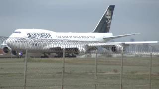 Ed Force One ABD666 Boeing 747400 TFAAK Departing Melbourne Airport [upl. by Skippy]