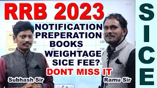 RRB NOTIFICATION 2023  PREPERATION  BOOKS  SUBJECT WEIGHTAGE sice subhashsir rrb [upl. by Analart120]