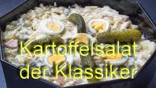 Kartoffelsalat der Klassiker mit Gurke Ei Fleischwurst und Apfel [upl. by Rance]