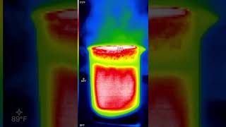 Thermal of H2O2 KMnO4 Reaction thermalimaging chemistry hydrogenperoxide potassiumpermanganate [upl. by Hume948]