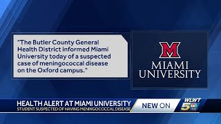 Health officials Suspected case of meningococcal disease in Miami University student [upl. by Applegate]