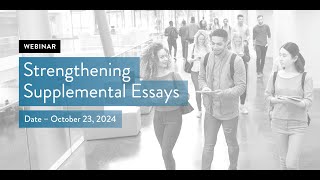 Strengthening Supplemental Essays [upl. by Rozina]