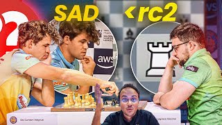 Wow Magnus Carlsen never makes such blunders  Carlsen vs MVL  Global Chess League 2024 [upl. by Eitac]