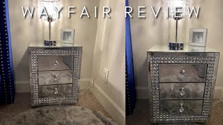 I ORDERED GLAM MIRRORED NIGHT STANDS FROM WAYFAIR  VERY HONEST WAYFAIR REVIEW [upl. by Ayor]