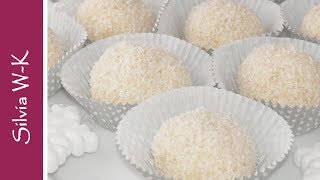 Schneebälle  süße Schneebälle  ohne Gelatine  super lecker  Schneeballen [upl. by Annas]