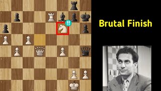 Brutal Finish  Mikhail Tal Vs Oll Lembit  Chess Tips Tricks Strategies And Tactics [upl. by Aizitel]