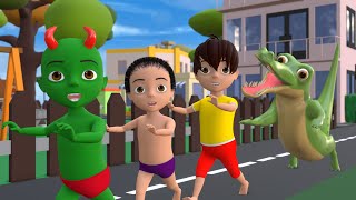 Pagal Bittu Sittu  Bittu or Remote wala Dinosaur  Bittu Sittu Toons  Pagal Beta  Cartoon Comedy [upl. by Layla]