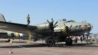 DDay 80 at Duxford bring these 3 very iconic and beautiful aircraft B17Douglas DC6B25 Mitchell [upl. by Yelkreb507]