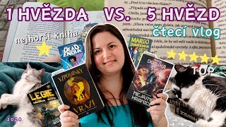 KNIHA s 1 HVĚZDOU VS TOP KNIHA ROKU 📚 knižní novinky  fantasy vs scifi  ČTECÍ VLOG [upl. by Llarret589]