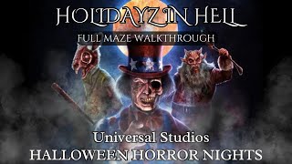 Holidays In Hell  Halloween Horror Nights 2023  Universal Studios Hollywood FULL MAZE WALK THROUGH [upl. by Margalit]