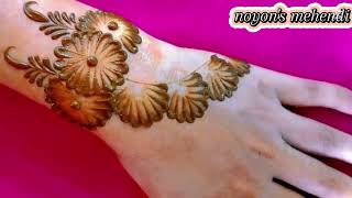 beautiful flowers mehedi design mehndi bridalmehedi hennadesign viralvideo [upl. by Izawa323]