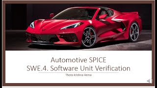 ASPICE SWE 4 Software Unit Verification [upl. by Annaer75]