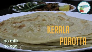 Kerala Porotta l How To Make Layered Soft Porotta Without Eggamp Milk l Soft Paratha [upl. by Milah]