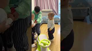 The Elder Brother Helps His Twin Brother To Grab Toys baby cute funny cutebaby viral twins [upl. by Dorri]