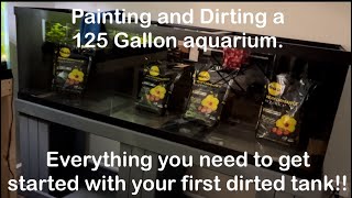 Painting and Dirting a 125 Gallon Aquarium [upl. by Lokim366]