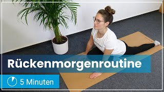 Rücken Morgenroutine ➡️ 5 Minuten Rückenübungen gegen Schmerzen [upl. by Eolcin]