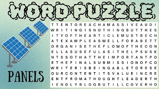 Word Puzzle amp Game  FIND THE WORD Solar Appliances ⚡️  Test Your Knowledge of Renewable Energy 🌞 [upl. by Notxam613]