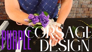 Corsage Designing with Royal Purple Flowers [upl. by Baptlsta]