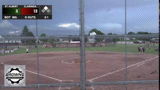 Clarinda Vs St Albert  Varsity Softball [upl. by Pattie]