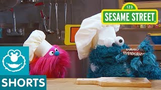 Sesame Street Peanut Butter and Jelly Sandwich  Cookie Monsters Foodie Truck [upl. by Stannwood]