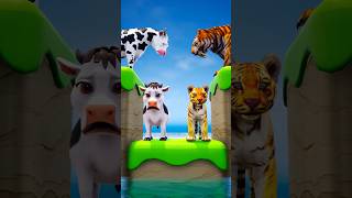 Knowledge VS Money With Cartoon Cow vs Tiger What Do Choose Shorts Viral shortsfeed cartoon [upl. by Inoj]