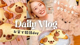 【DIY Vlog】気分は韓国🇰🇷モール人形ampクロッキー作りで幸せな1日🐶🧡 [upl. by Luing]