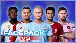 PES 2021 NEW 2023 FACEPACK V3  SIDER VERSION [upl. by Llebiram]