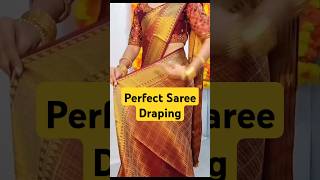 Perfect Silk Saree Draping Flawless Waist Pleats Setting Trick [upl. by Onitselec]