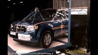 Ford Escape  2011  Pole Crash Test  NHTSA  CrashNet1 [upl. by Kcirdneked]