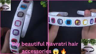 How to make Navratri Hairband 😱🔥 diy Navratri hair accessories  shorts CrafterAditi [upl. by Shuping882]