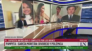 Pampita García Moritán divorcio y polémica supuesta infidelidad y conflicto por los bienes [upl. by Potts891]