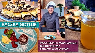 Rączka gotuje NAJLEPSZE CIASTO NA PASZTECIKI  dwa rodzaje farszu i fondant czekoladowy [upl. by Walrath]