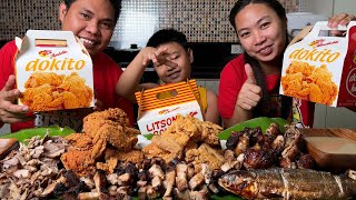 Andoks Overload Mukbang  Litson baka litson manok liempo dokito bangus  Familys Favorites [upl. by Amian]