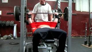 Slingshot Bench Press 405 x 4 [upl. by Anaerdna]