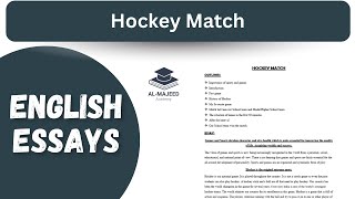 Hockey Match Essay With Quotations [upl. by Enelahs516]