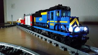 LEGO Train Set 60052  Cargo Tour at Night  Onboard Views [upl. by Sabine]