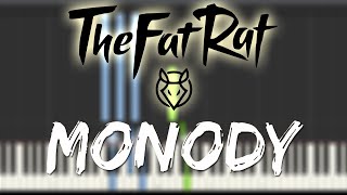 TheFatRat  Monody feat Laura Brehm  Instrumental Piano Tutorial  Partitura  Karaoke  MIDI [upl. by Stronski105]