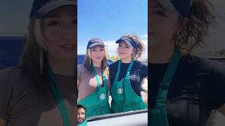 again two funny girl 😁 starbucks foodie boba automobile tastetest funny whoops dance [upl. by Akiehs532]