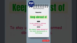 quotKeep abreast ofquot Meaning with Example English Phrasal Verbs english englishvocabulary [upl. by Annayrb]