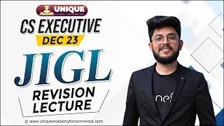 CS Executive  JIGL IT ACT REVISION LECTURE 1  CS Shubham Modi [upl. by Aieki]