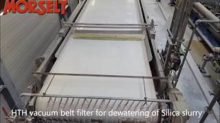 vacuum belt filter dewatering of silica topview 1 [upl. by Annayak88]