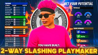 MY NEW quot2WAY SLASHING PLAYMAKERquot BUILD with SHARP TAKEOVER will BREAK NBA 2K22 [upl. by Ultima]