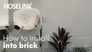 Hoselink USA  How to Install Our Retractable Garden Hose Reel on to Brick [upl. by Anem]