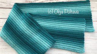 Budget Friendly Crochet Knit Like Crochet Scarf Video Tutorial [upl. by Helban]